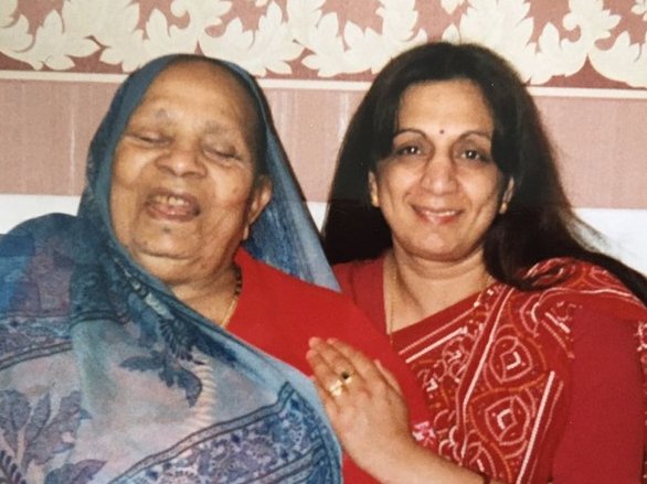 A picture of Indira with her Mother-in-law.