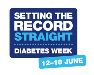A picture of the Diabetes UK setting the record straight logo