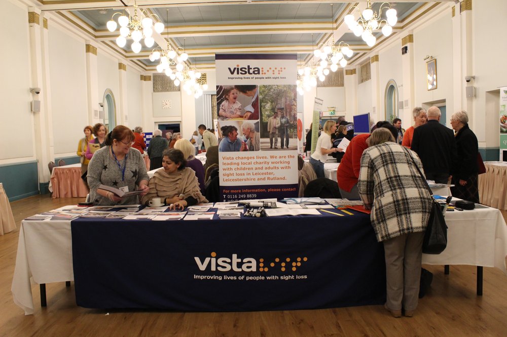 A picture of Vista's stall at the health and wellbeing day.