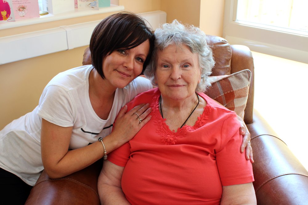 A picture of care staff Jayne Jackson and a resident at New Wycliffe Home.