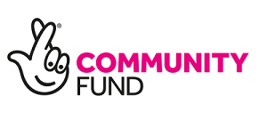 National Lottery Community find logo with finders crossed
