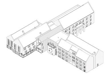 A sketch of the design of Vista's Centre for Sight Loss.