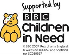 Children in Need logo with Pudsey