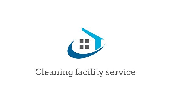 Cleaning facility service logo