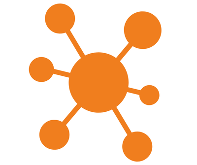 Vista hub online network symbol