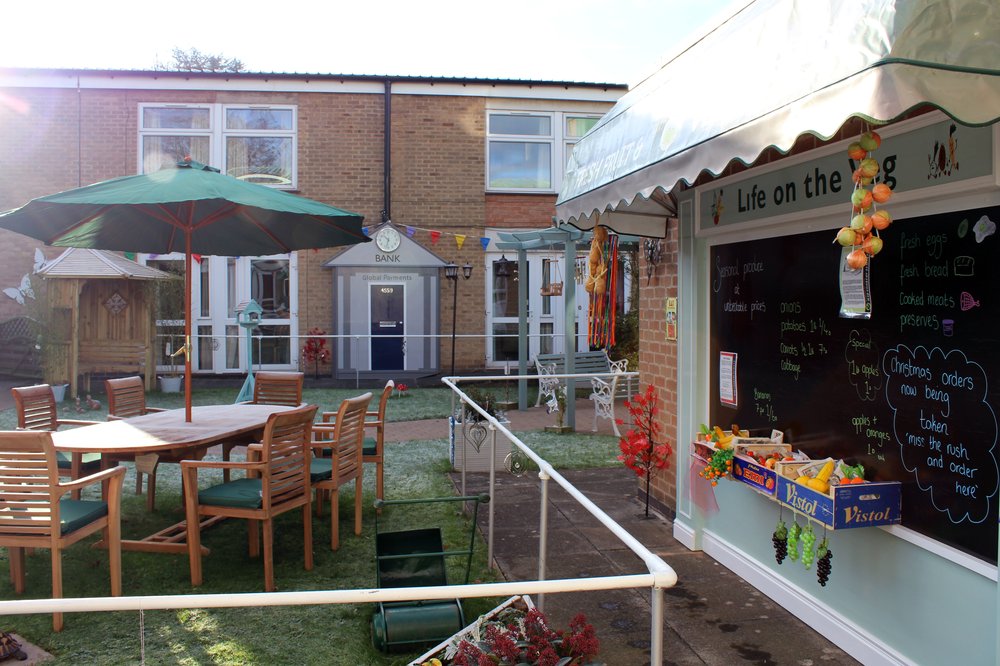 A picture of the Butterfly Garden at New Wycliffe Home.