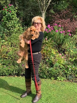 Lord-Lieutenant of Rutland Sarah Furness with her Cocker Spaniel Flossie.