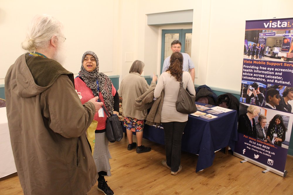 Vista rehabilitation staff talk to members of the public