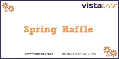 Image says 'Spring Raffle' in Vista branding