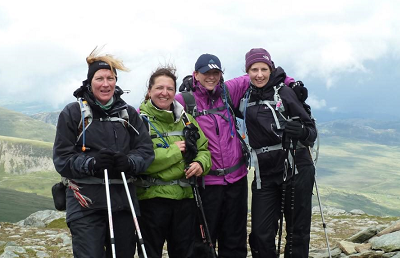 Image of Team Vista from a previous year at the top of Snowdon.